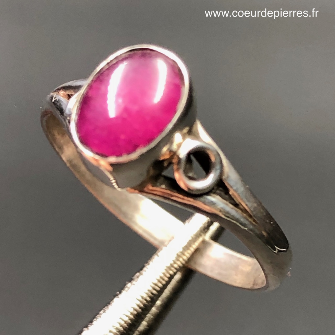 bague argent rubis