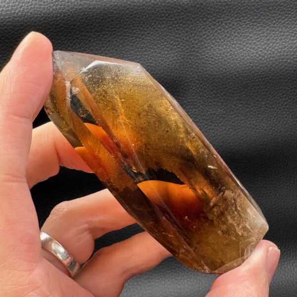 Prisme de Citrine Gemme Fantôme de Madagascar (réf ct36) – Image 3