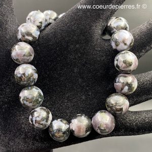 Bracelet gabbro de Madagascar perles de 11mm