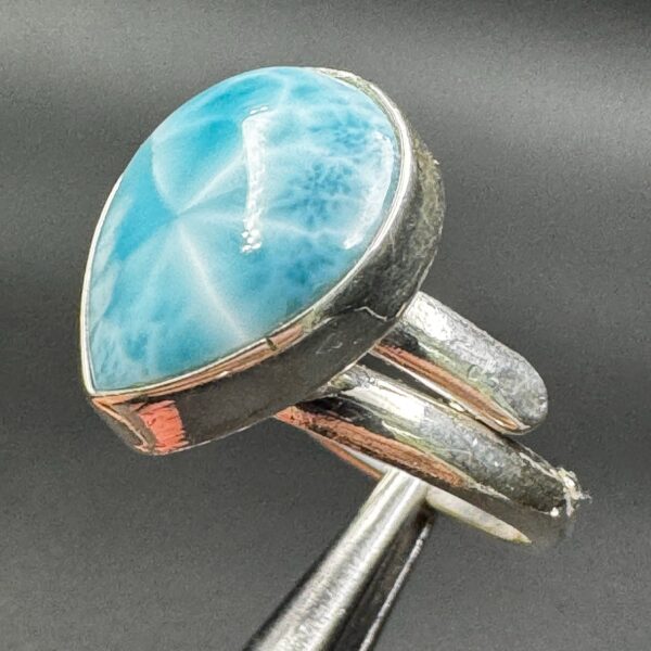 Bague en Larimar de République Dominicaine (réf blar19) – Image 4