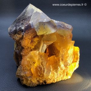 Amas de fluorite jaune de Le Piboul, Lozère, France de 1,229kg (réf bf27)