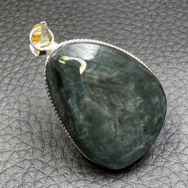 Pendentif Obsidienne Manta Huichol (ref pomh6) – Image 3