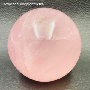 Sphère en quartz rose de Madagascar 0,760kg (Réf sqr12)
