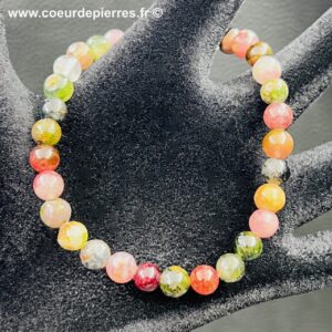 Bracelet en tourmaline multicolore naturelle “perles de 6mm”