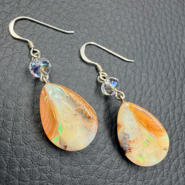 Boucles d'Oreilles en Opale Boulder