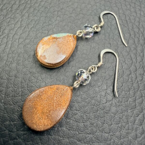 Boucles d’Oreilles en Opale Boulder d'Australie (réf boo8) – Image 4