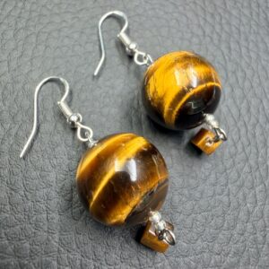 Boucles d'oreilles en oeil de tigre