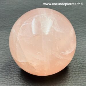 Sphère en quartz rose de Madagascar (Réf sqr12)