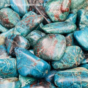 Chrysocolle du Congo, pierres roulées “taille moyenne”