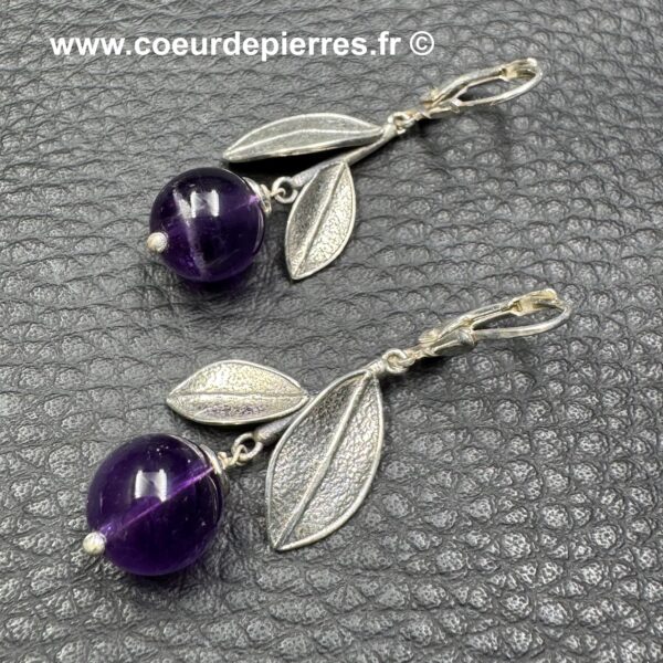 Boucles d'Oreilles en Améthyste