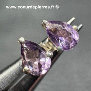 Clous d'Oreilles en Améthyste