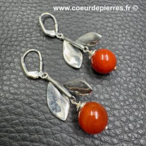 Boucles d'Oreilles en Cornaline