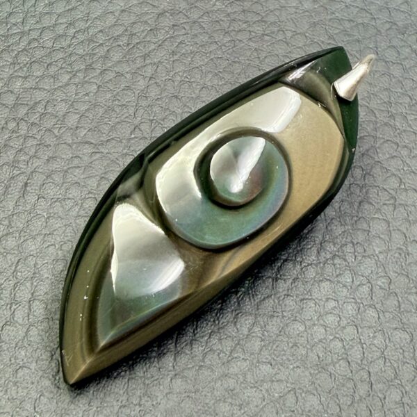Pendentif Obsidienne Oeil Céleste « suprême » Mexique (réf ooc1) – Image 2