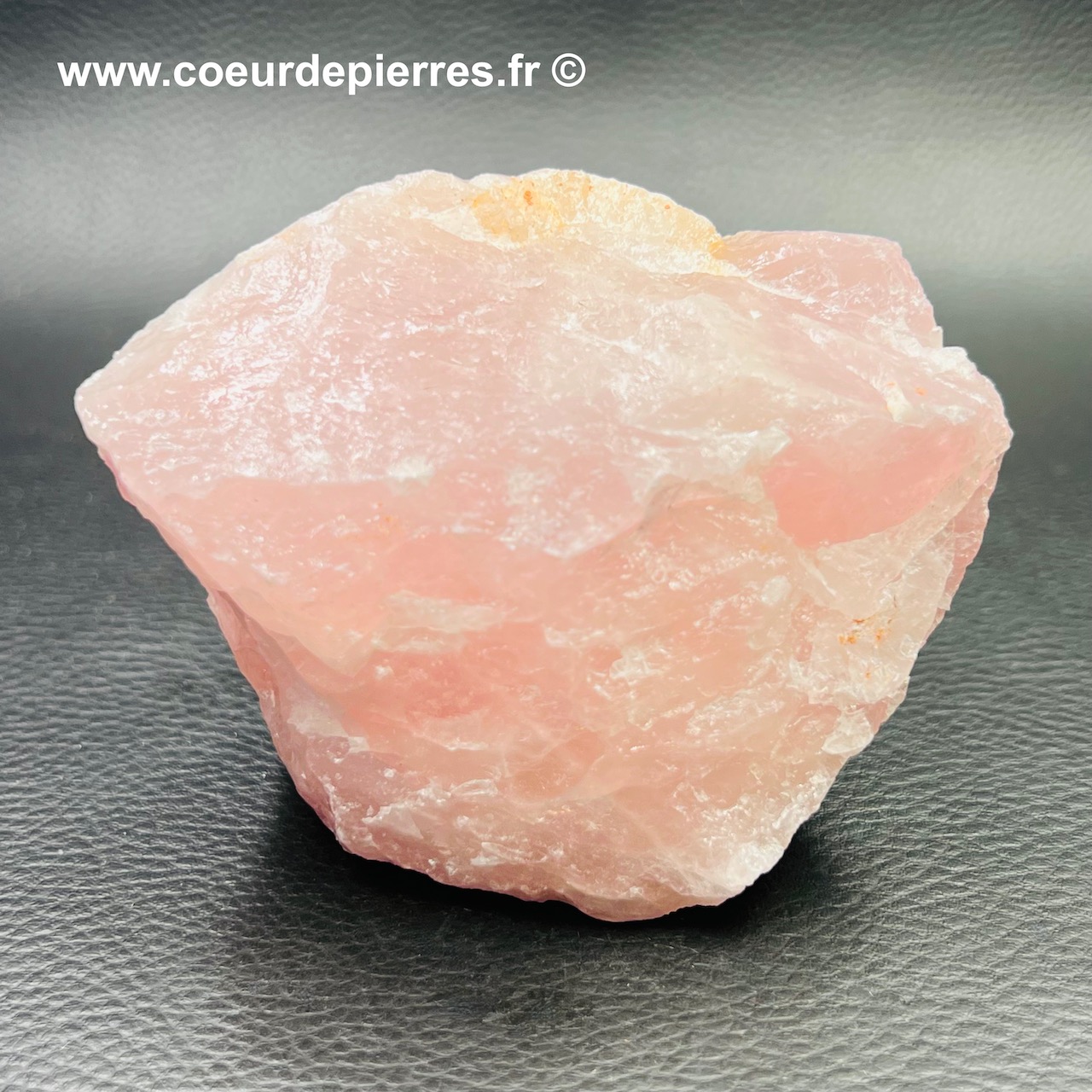 Bloc brut de quartz rose de Madagascar 0,436Kg (réf prb3)