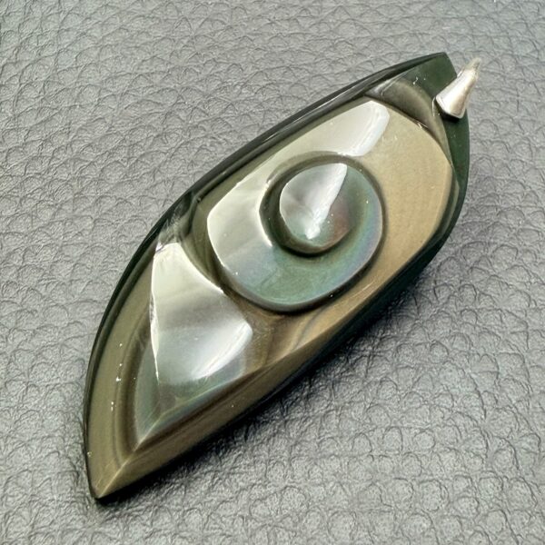 Pendentif Obsidienne Oeil Céleste « suprême » Mexique (réf ooc1) – Image 3