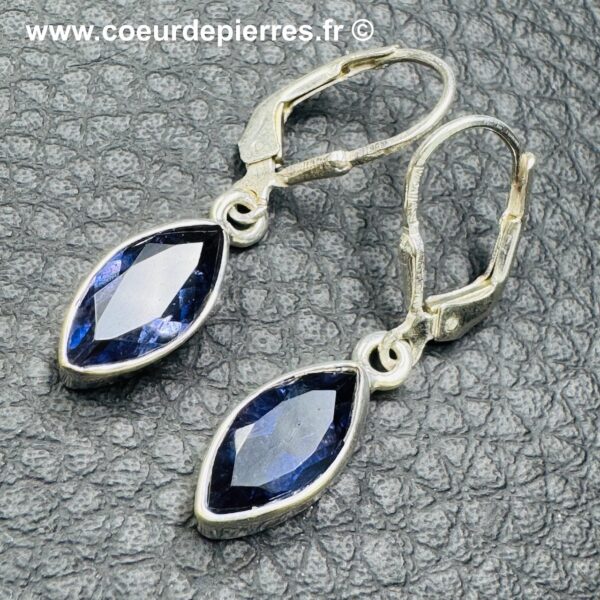 Boucles d'Oreilles en Iolite (réf boi4) – Image 2