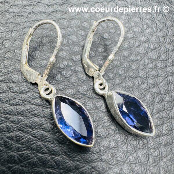 Boucles d'Oreilles en Iolite (réf boi4) – Image 3