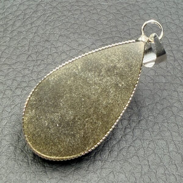 Pendentif en Obsidienne Dorée du Mexique (réf oa3) – Image 3