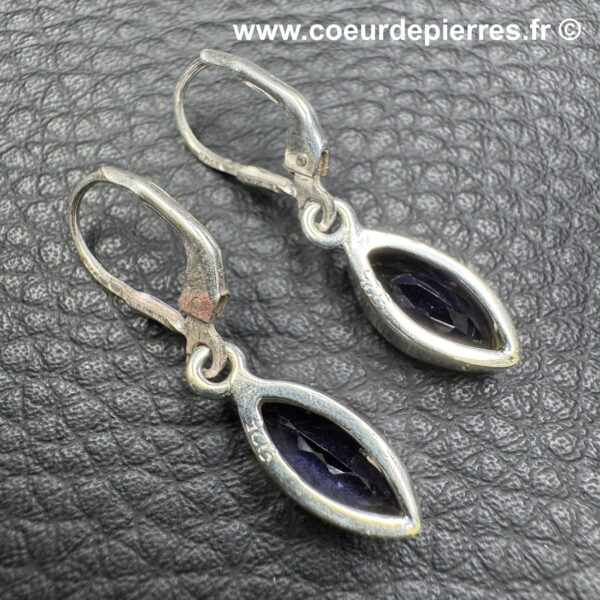 Boucles d'Oreilles en Iolite (réf boi4) – Image 4