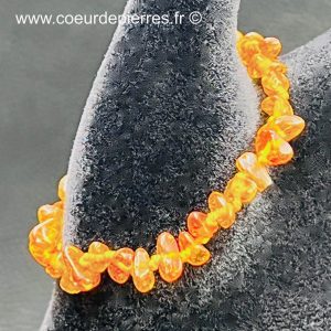 Bracelet ambre brun de la mer Baltique « taille enfant » (réf bab23)
