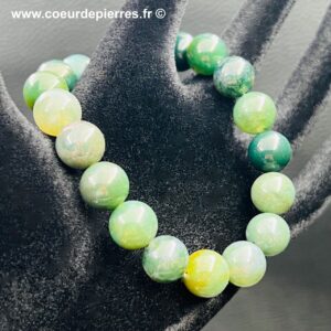 Bracelet Agate mousse du Brésil «perles de 10 mm»