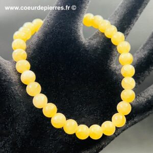 Bracelet en calcite orange “perles 6mm”