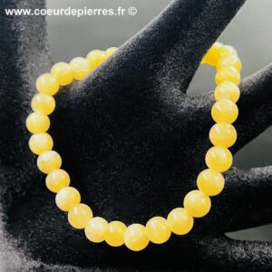Bracelet en calcite orange “perles 6mm”