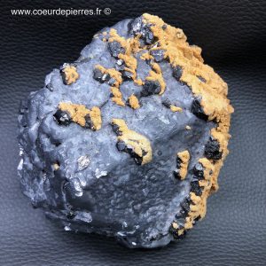 Chalcopyrite avec hématite sur sidérite de Cornouailles, Angleterre de 2,757kg