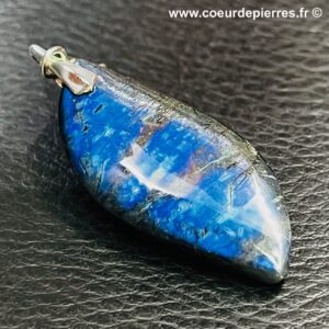 Pendentif labradorite bleu abyssal (réf lba10)
