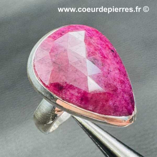 Bague avec rubis naturel "taille 56,5" (réf bru2) – Image 3