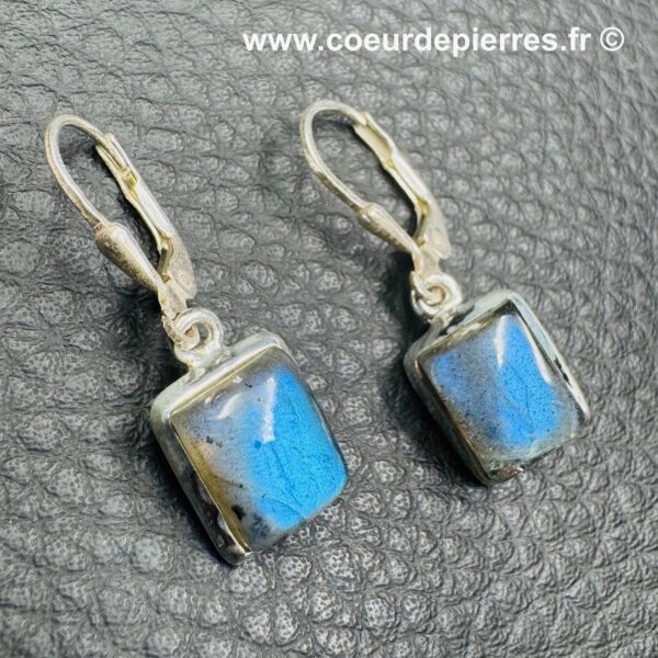 Boucles d'Oreilles avec Labradorite (réf bdla3) – Image 2