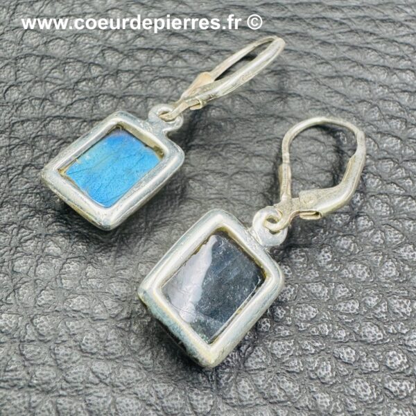 Boucles d'Oreilles avec Labradorite (réf bdla3) – Image 3