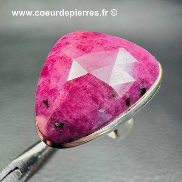 Bague avec rubis du Brésil "taille 56,5" (réf bur1) – Image 2