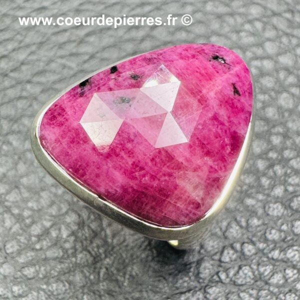 Bague avec rubis du Brésil "taille 56,5" (réf bur1) – Image 3