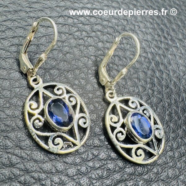 Boucles d'Oreilles en Iolite (réf boi6) – Image 2