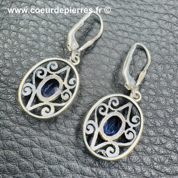 Boucles d'Oreilles en Iolite (réf boi6) – Image 3