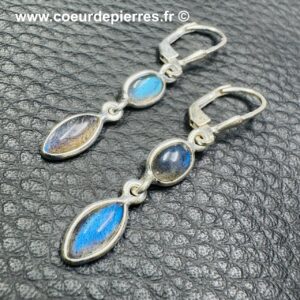 Boucles d'Oreilles en Labradorite