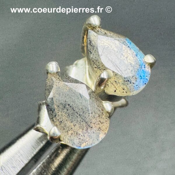 Boucles d'Oreilles Labradorite (bdla4) – Image 2