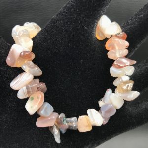 Bracelet chips en agate multicolores naturelle du Botswana