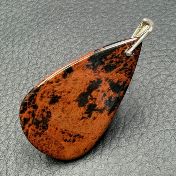 Pendentif en Obsidienne Acajou « Mahogany » du Mexique (réf poa8) – Image 3