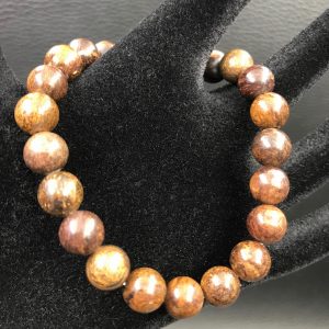 Bracelet Bronzite de Birmanie « perles 8mm »