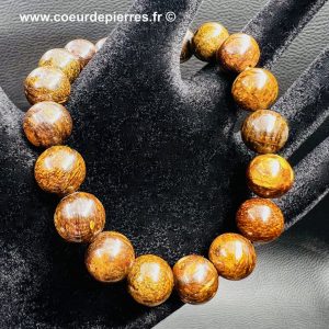 Bracelet Bronzite de Birmanie « perles 10mm »