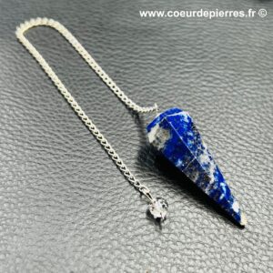 Pendule en lapis lazuli « hexagonale » (réf p43)