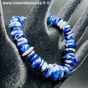 Bracelet en sodalite « perles plates »