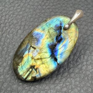 Pendentif Labradorite Bleu doré