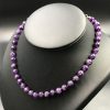 Collier en améthyste d'Uruguay "perles 8mm" (ref cam2) – Image 4
