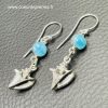 Boucles d'oreilles en Larimar de République Dominicaine (réf bol6) – Image 2