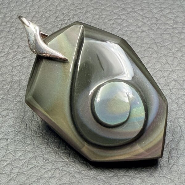 Pendentif Obsidienne Oeil Céleste « suprême » Mexique (réf ooc31) – Image 2