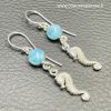 Boucles d’oreilles en Larimar
