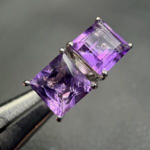 Clous d'Oreilles en Améthyste